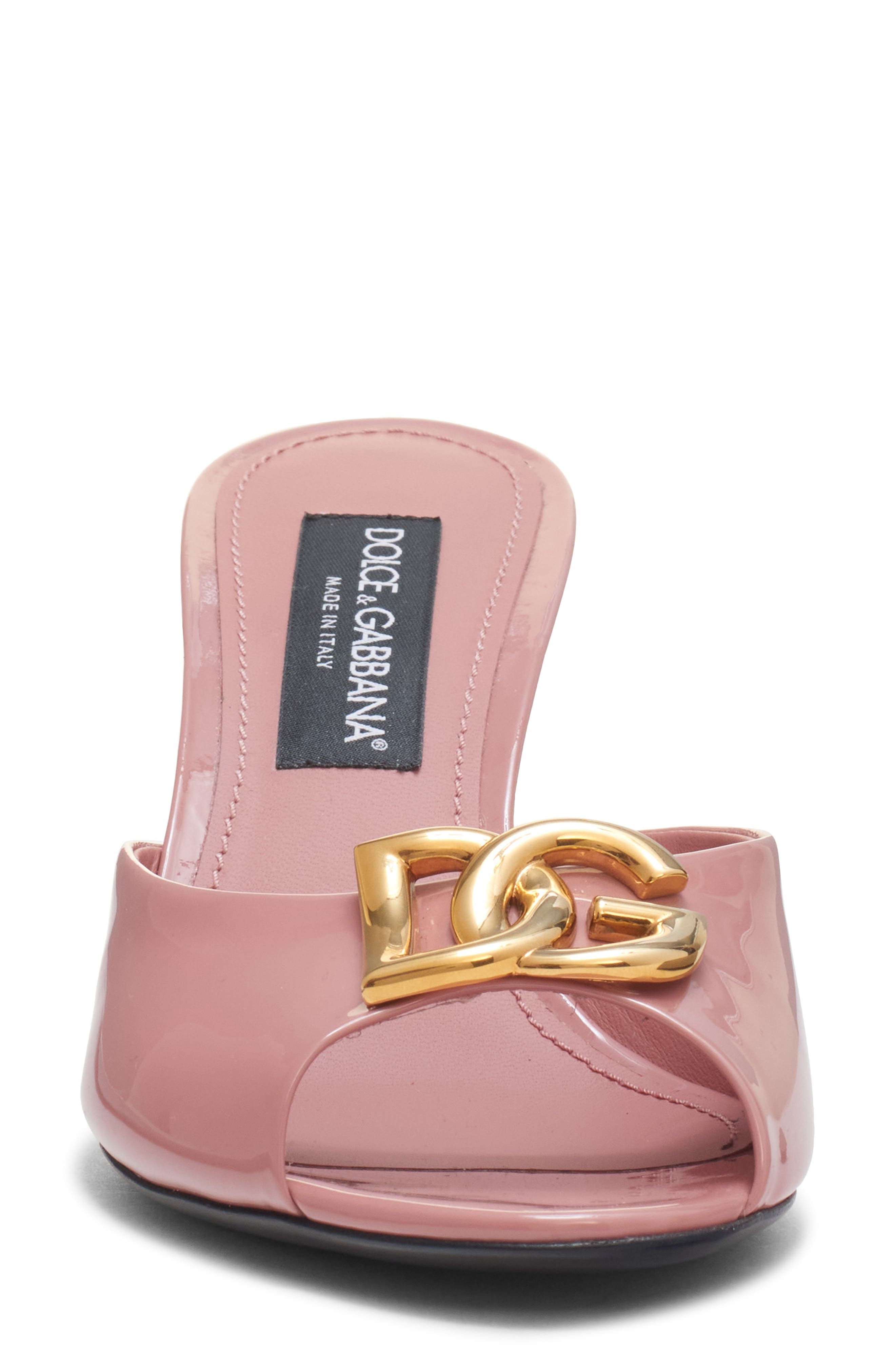 Dolce&Gabbana DG Logo Slide Sandal in Rosa at Nordstrom - 4