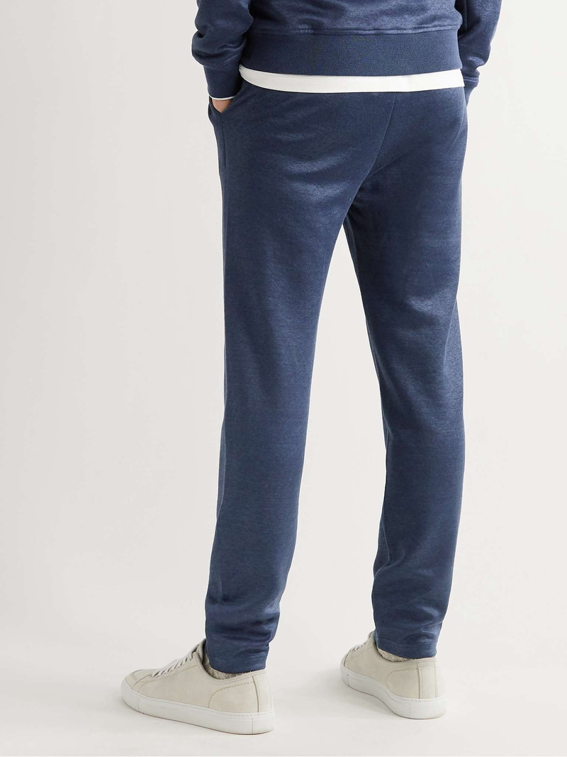 Tapered Stretch Linen-Blend Sweatpants 4