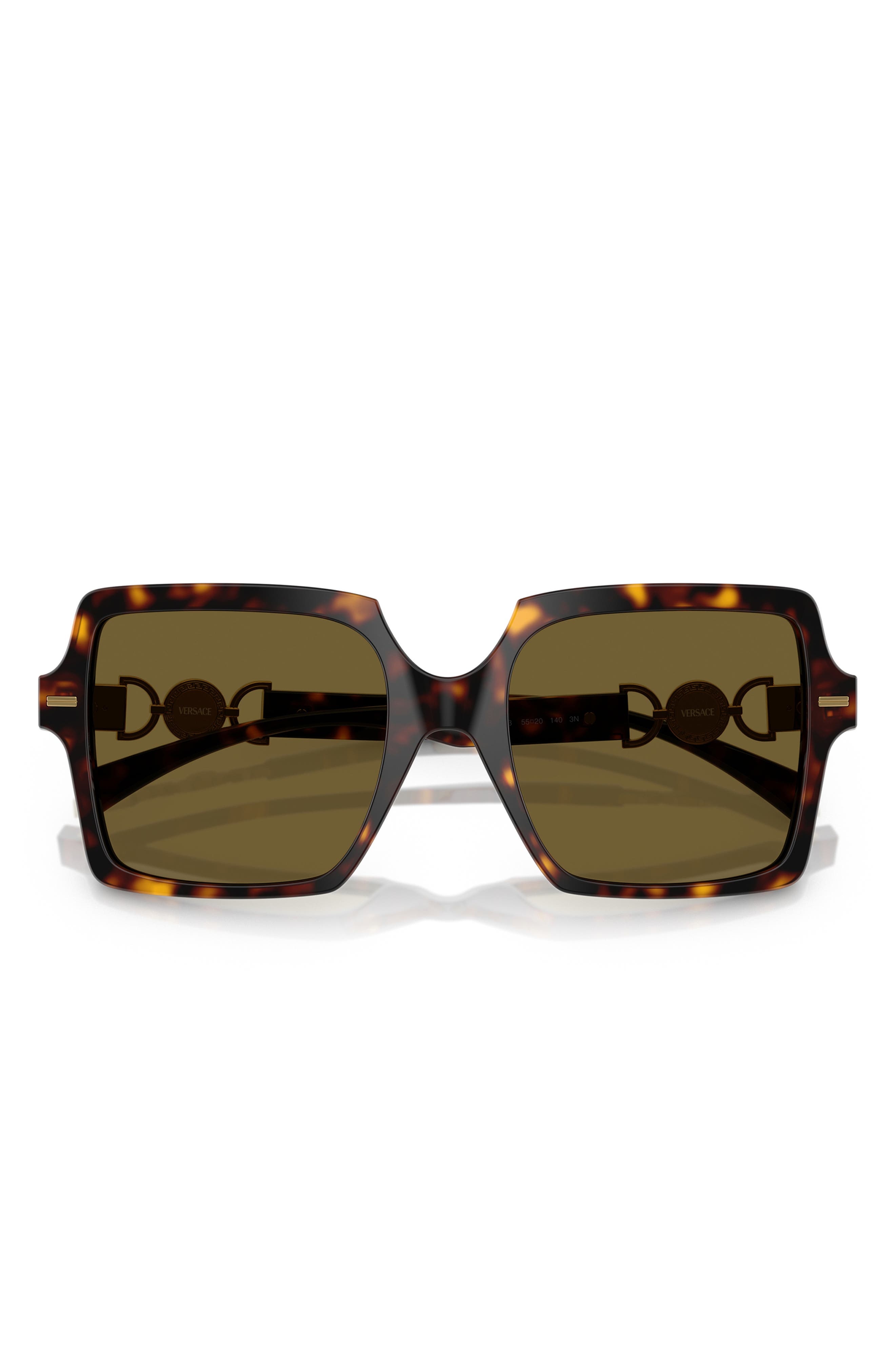 Versace 55mm Square Sunglasses in Havana at Nordstrom - 5