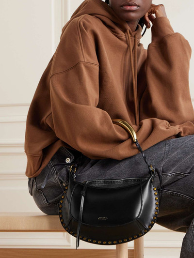Isabel Marant Oskan Moon studded leather shoulder bag outlook