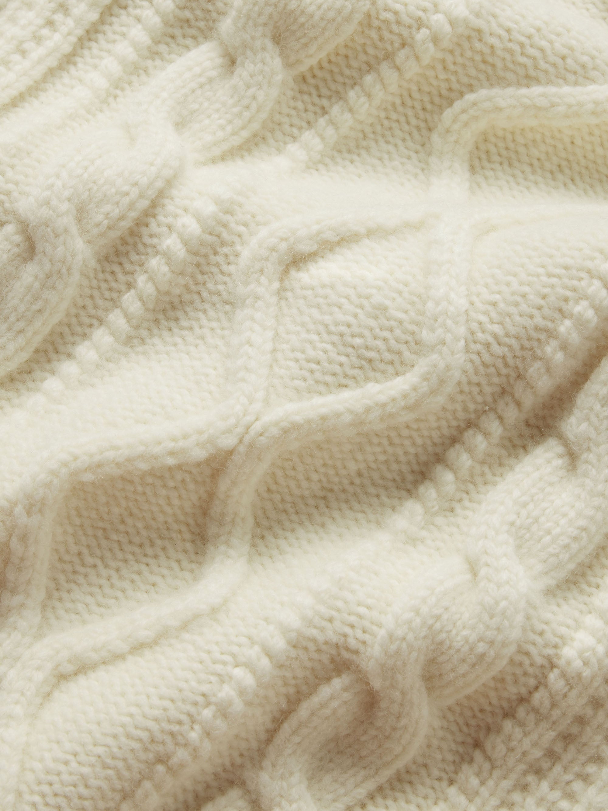 Cable Cardi in Cream - 4