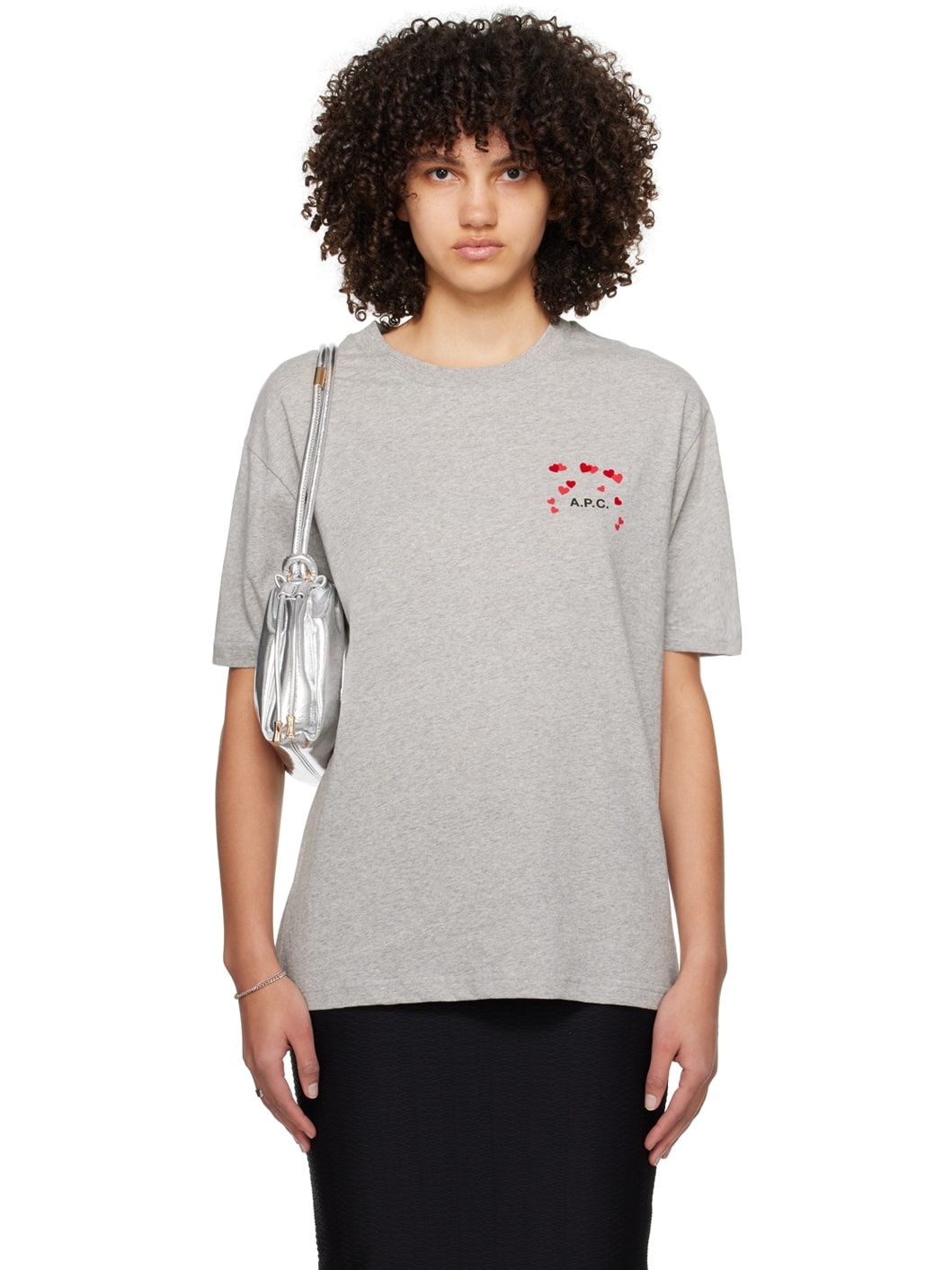 Gray Hearts T-Shirt - 1