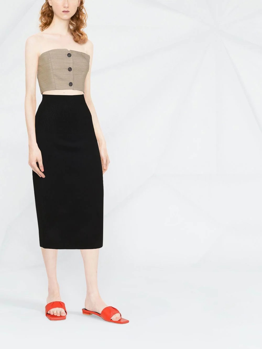 knitted midi pencil skirt - 2