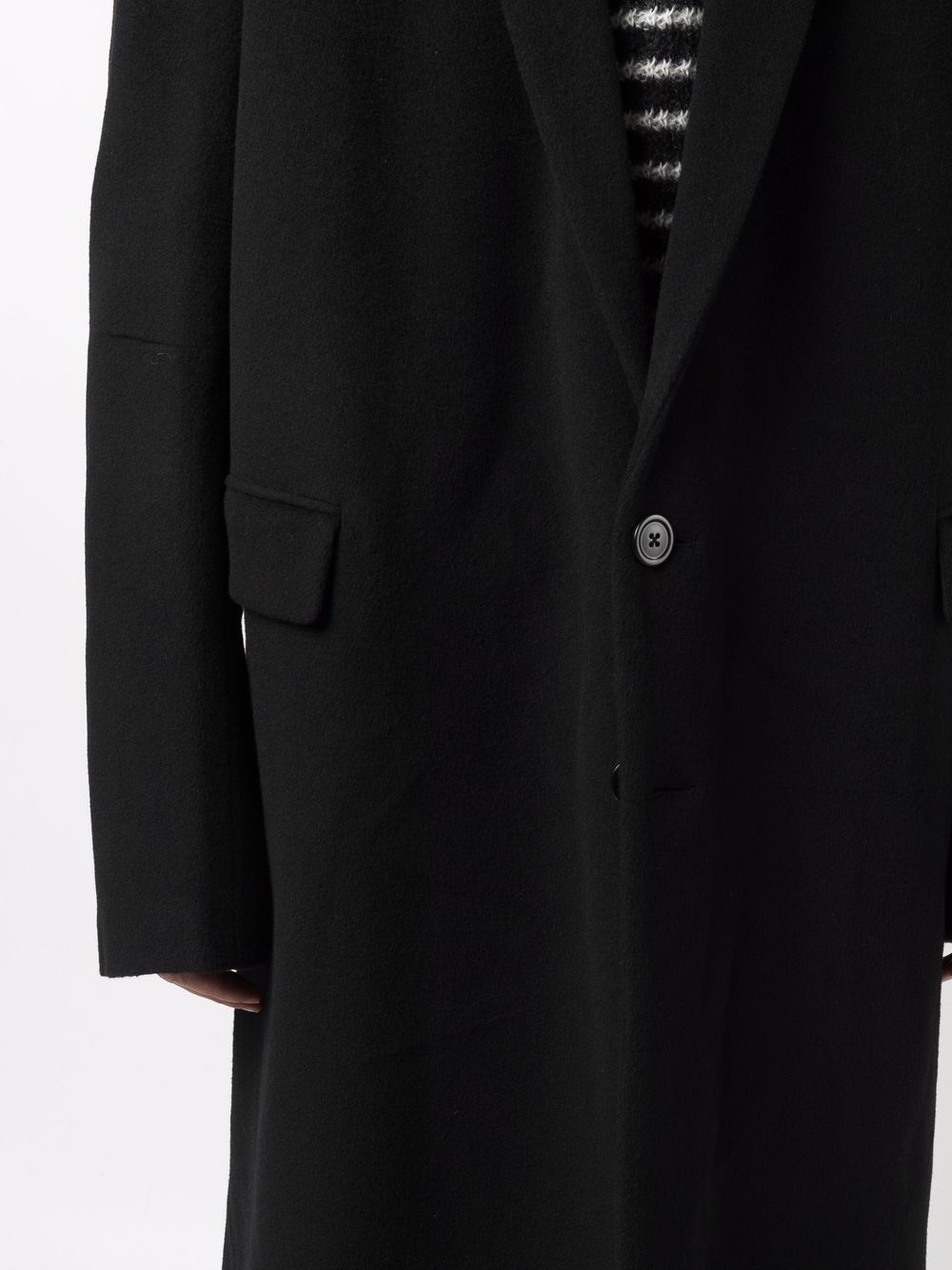 single-breasted wool coat - 5