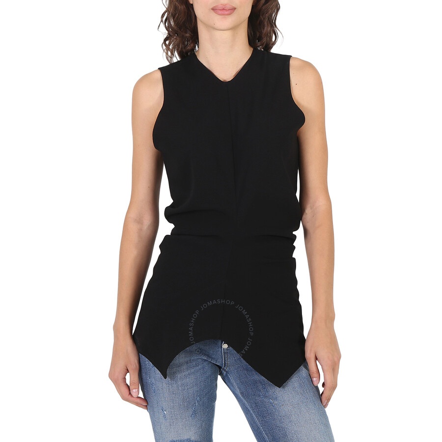 Proenza Schouler Ladies Black Textured Crepe Sleeveless Top, Brand Size 0 - 3