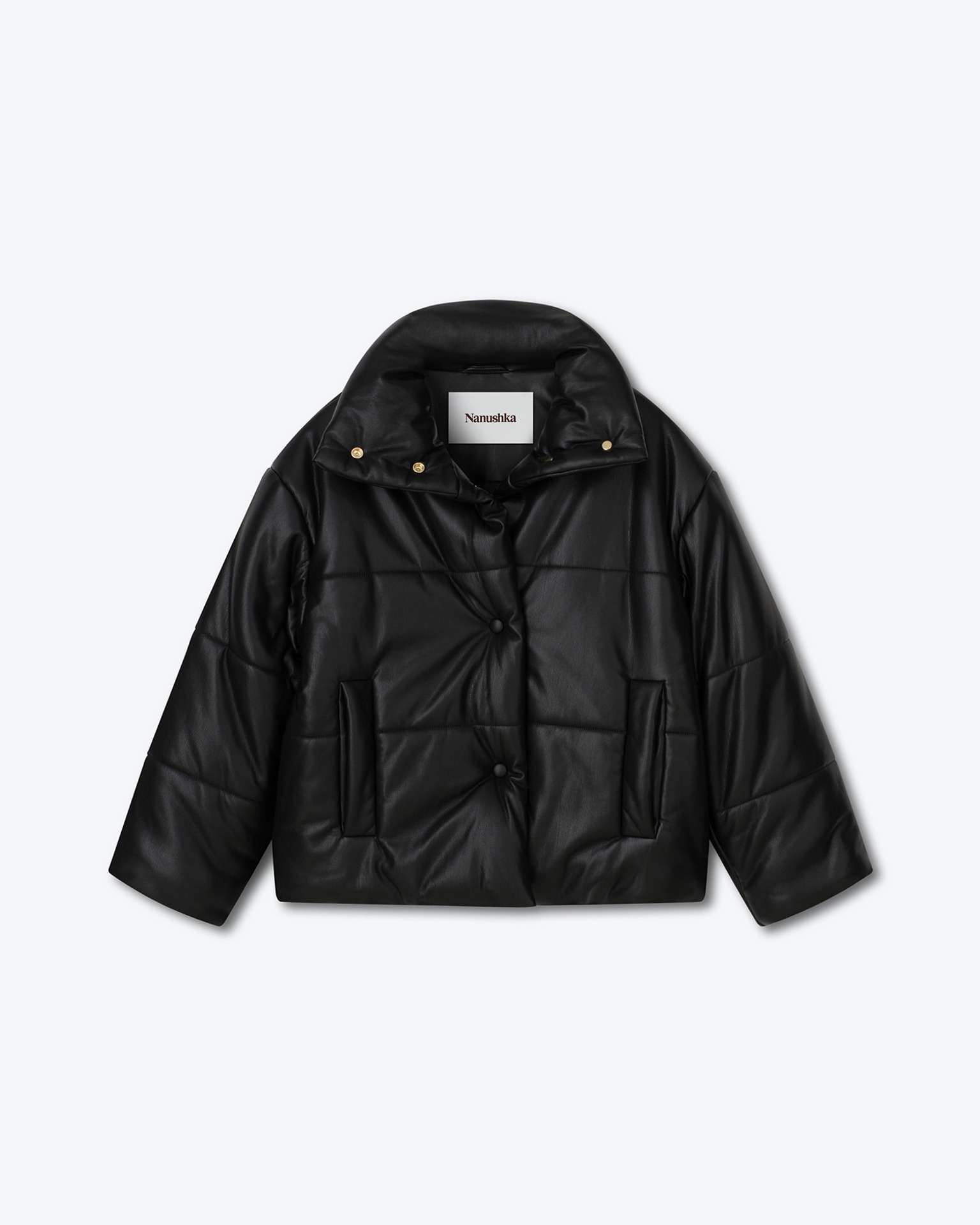 HIDE - OKOBOR™ alt-leather puffer jacket - Black - 1
