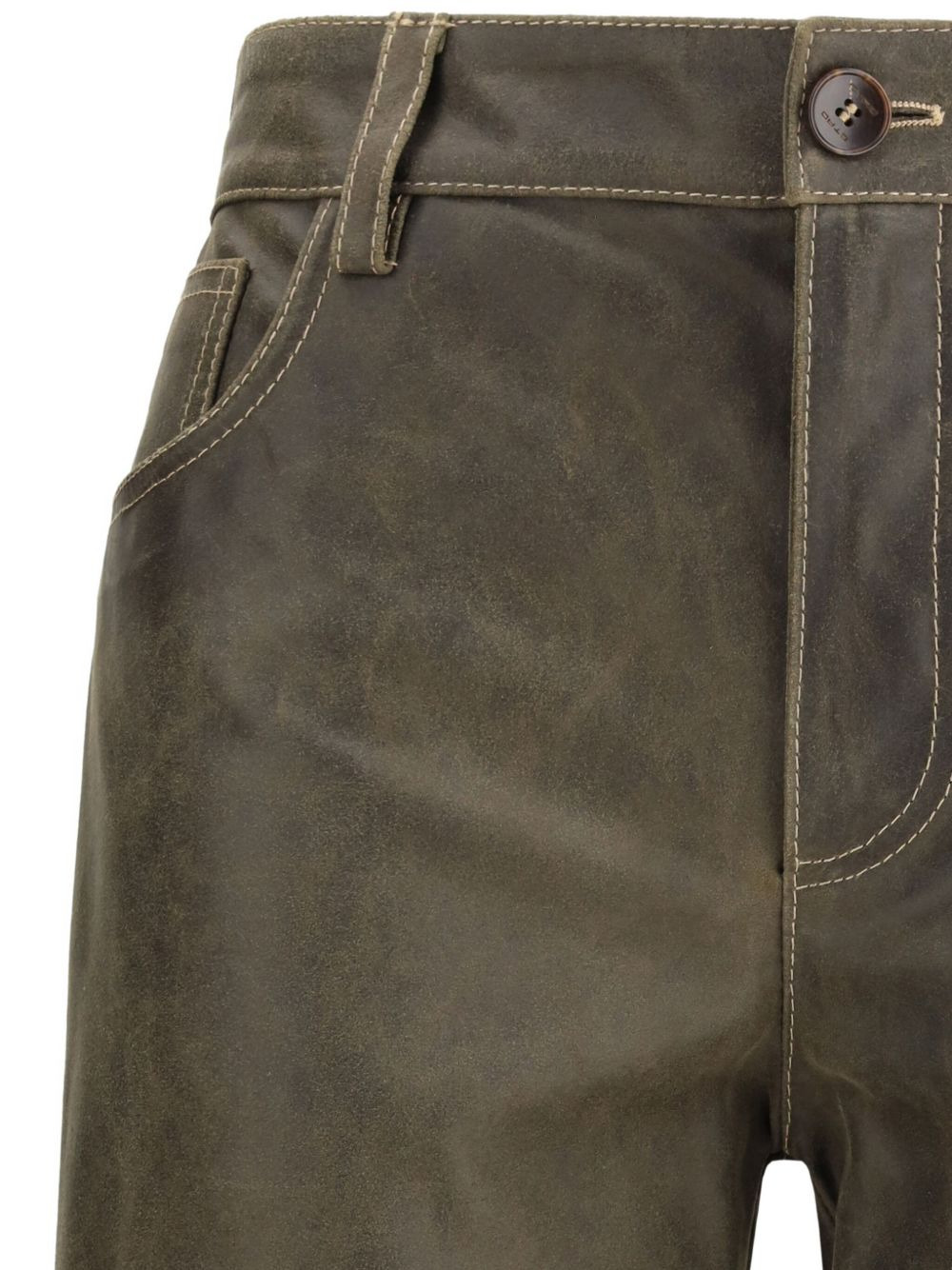 flared leather trousers - 4