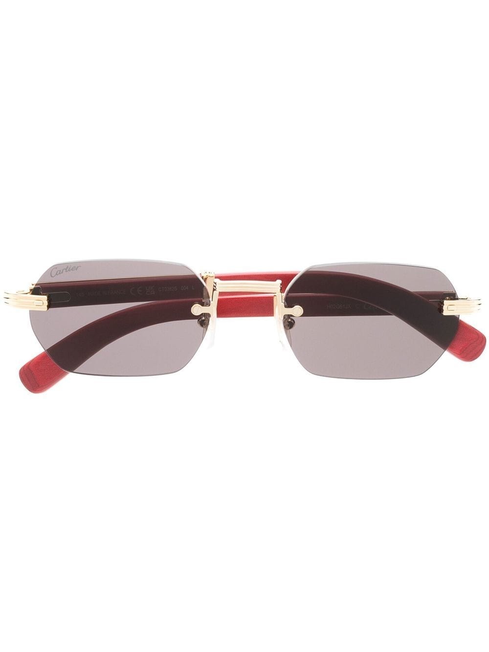 tinted geometric-frame sunglasses - 1