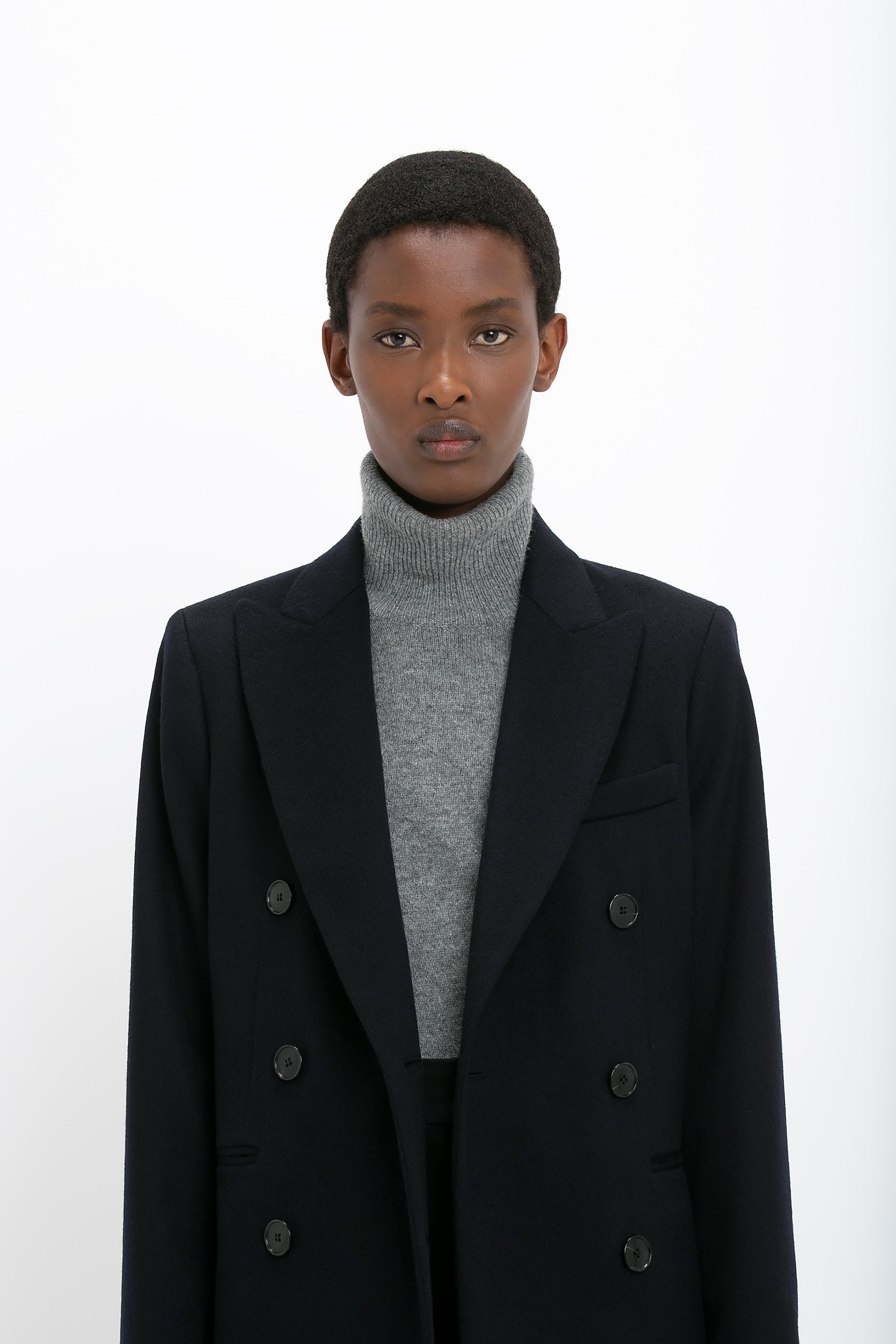 Tailored Slim Coat In Midnight - 6