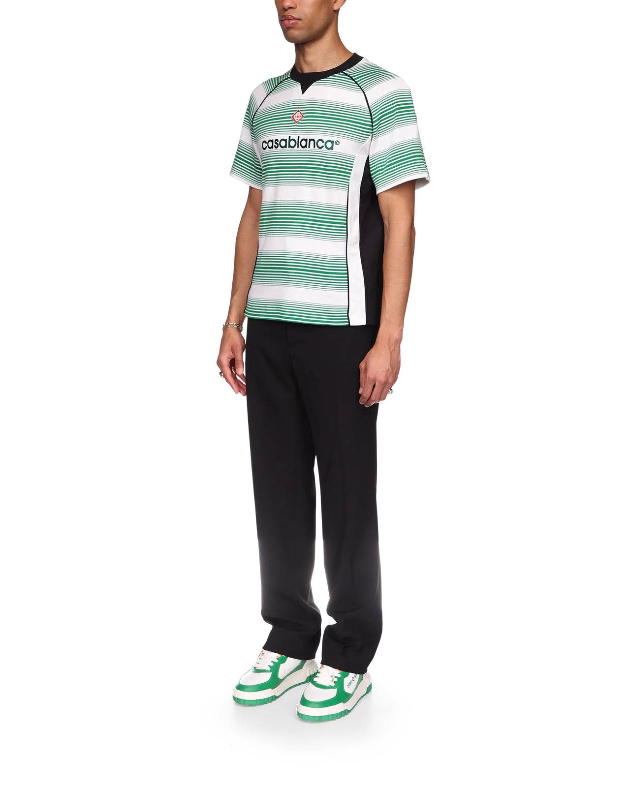 Gradient Stripe Panelled Football T-Shirt - 3