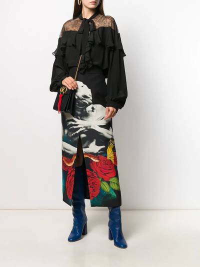 Valentino galaxy kiss print maxi skirt outlook