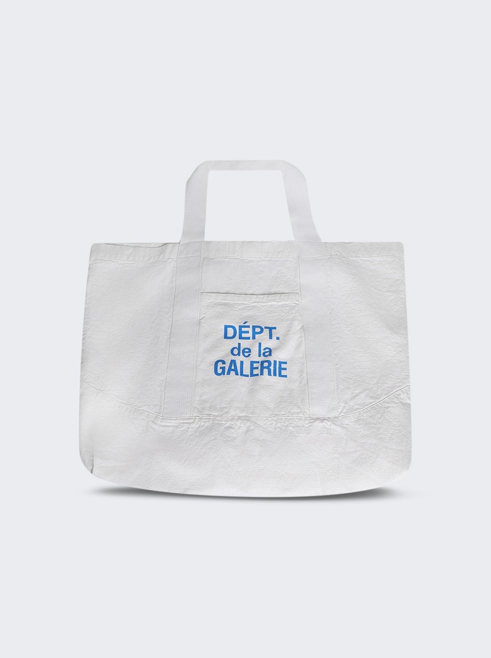 Logo Print Canvas Tote Bag White - 1