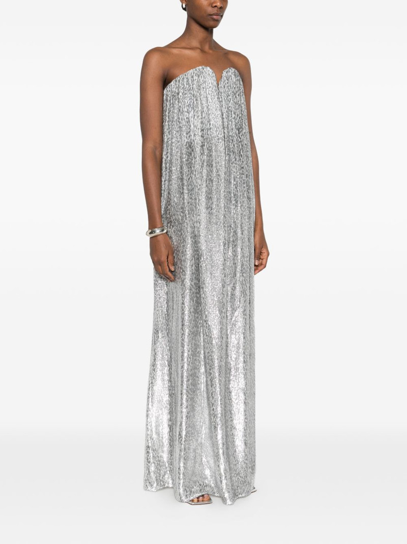 metallic-effect maxi dress 3