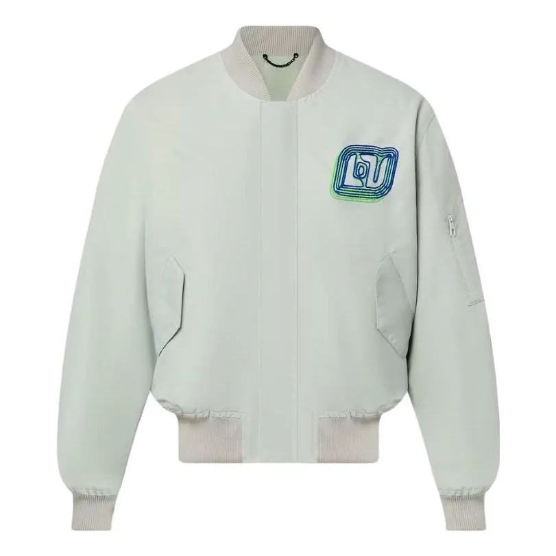 LOUIS VUITTON Embroidered Lightweight Bomber Jacket 'Light Green' 1ABXSY - 1