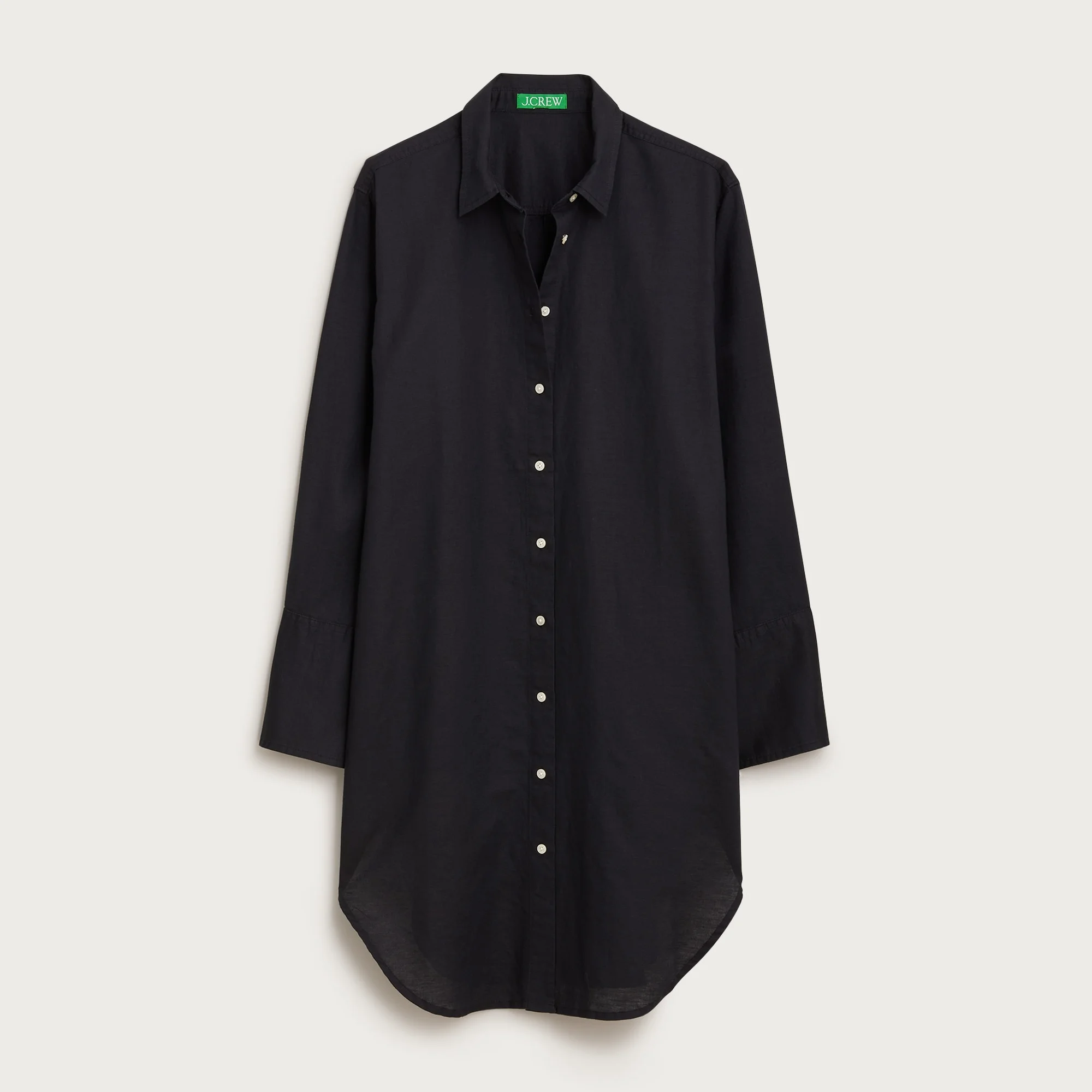 Relaxed-fit beach shirt in linen-cotton blend - 1