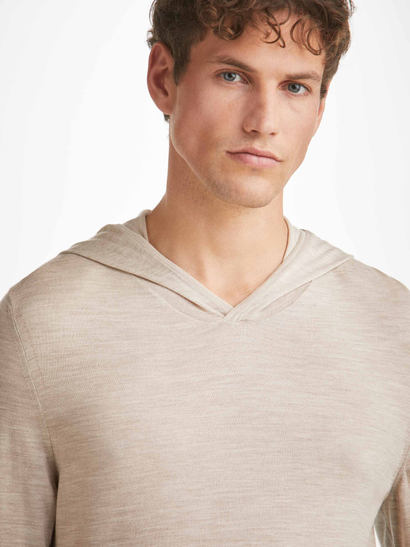 Men's Hoodie Orson Merino Wool Oat 6