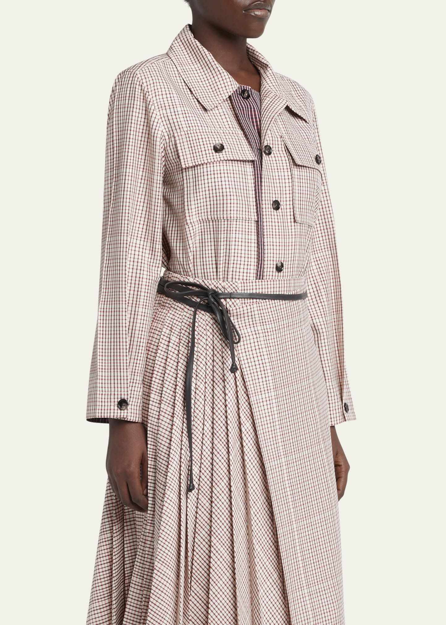Check Long-Sleeve Button-Down Shirt - 4
