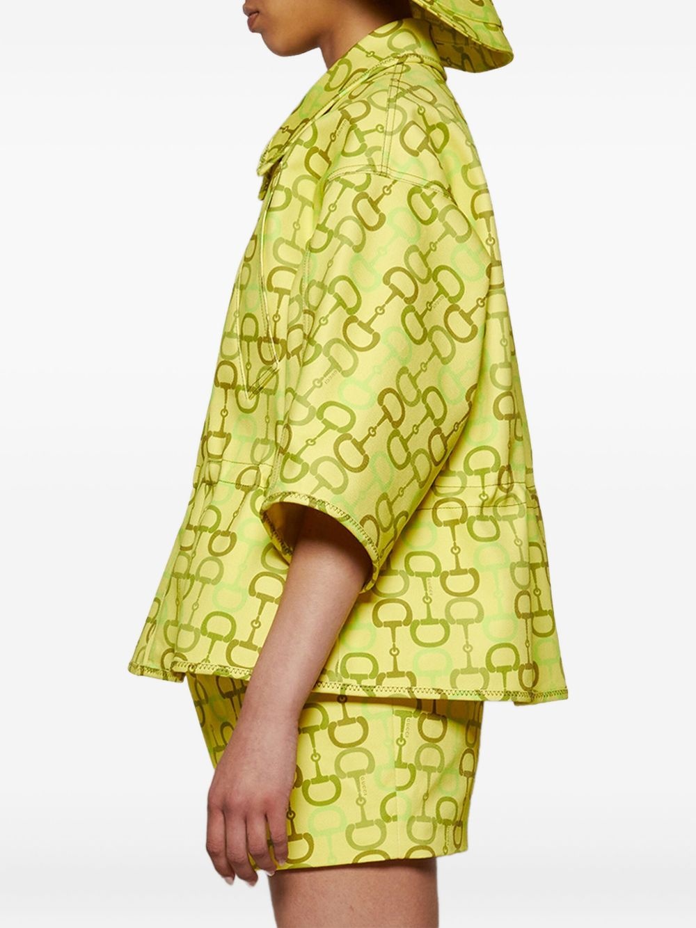 horsebit-print jacket - 4