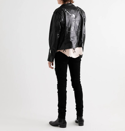 Enfants Riches Déprimés Logo-Print Leather Jacket outlook