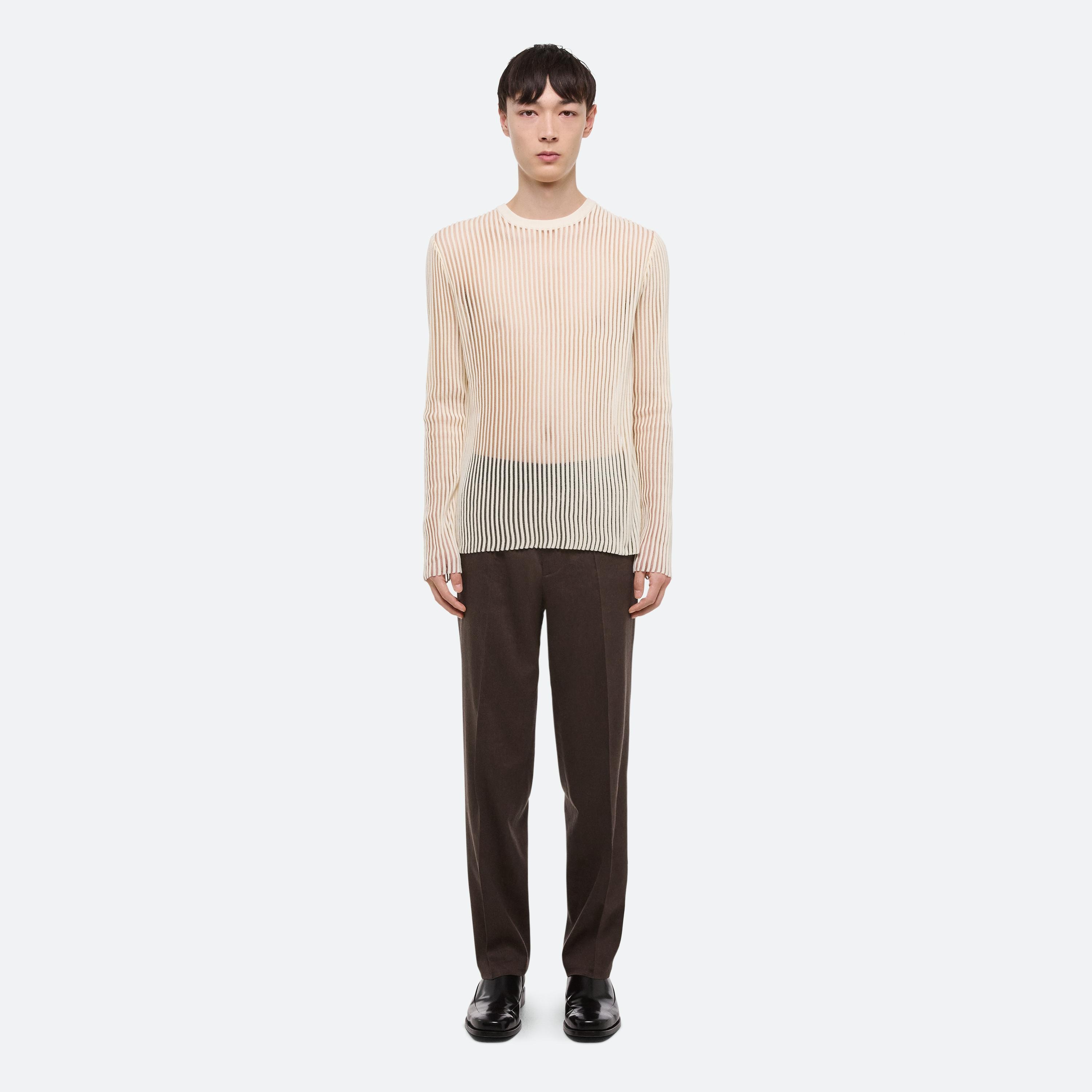 SPACED SHEER CREWNECK - 3