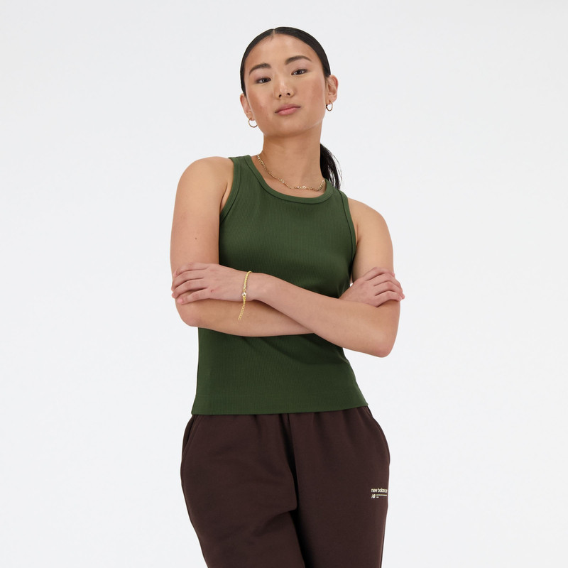 Linear Heritage Rib Knit Racer Tank 1