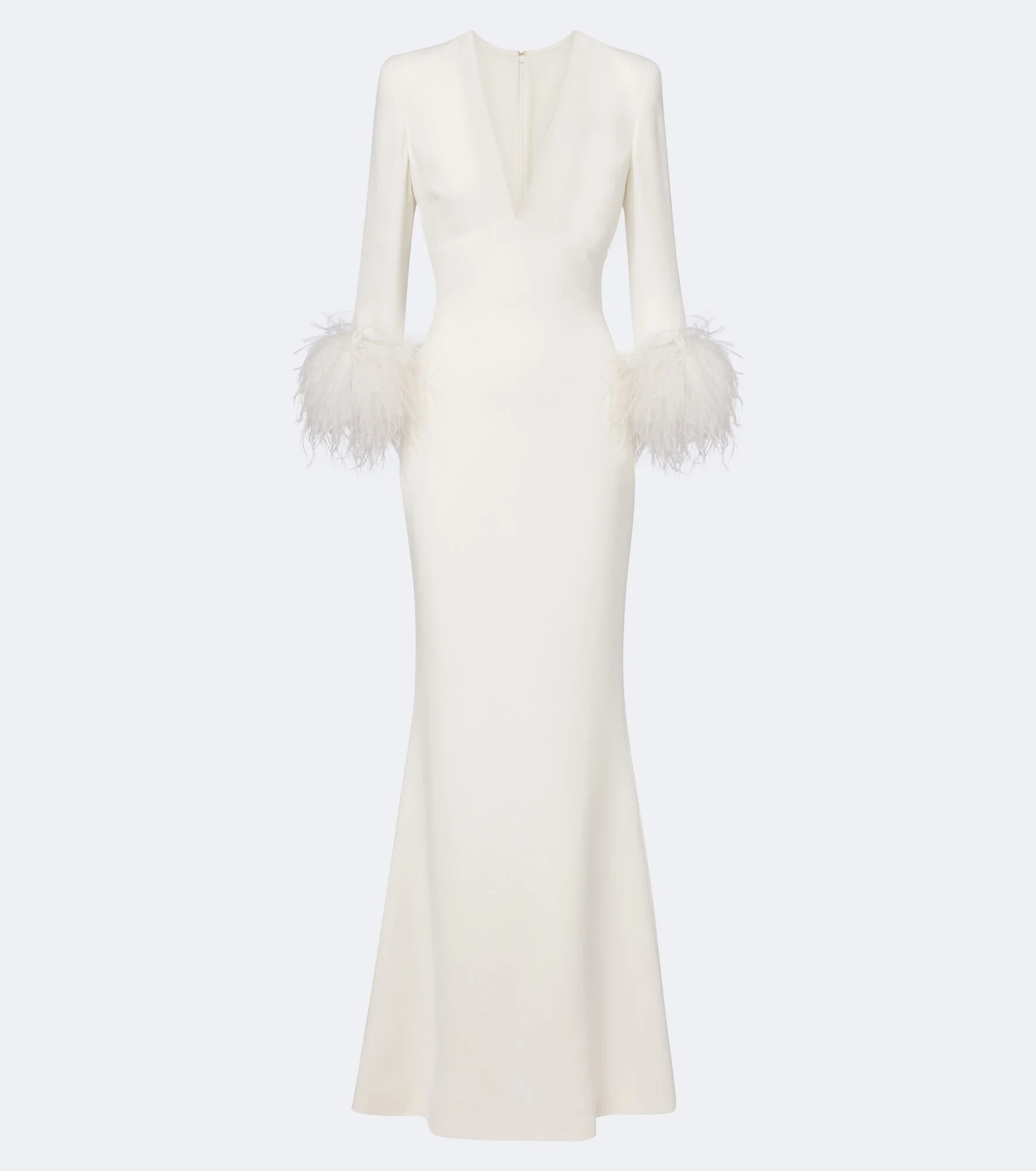 Feather-trimmed cady gown - 1