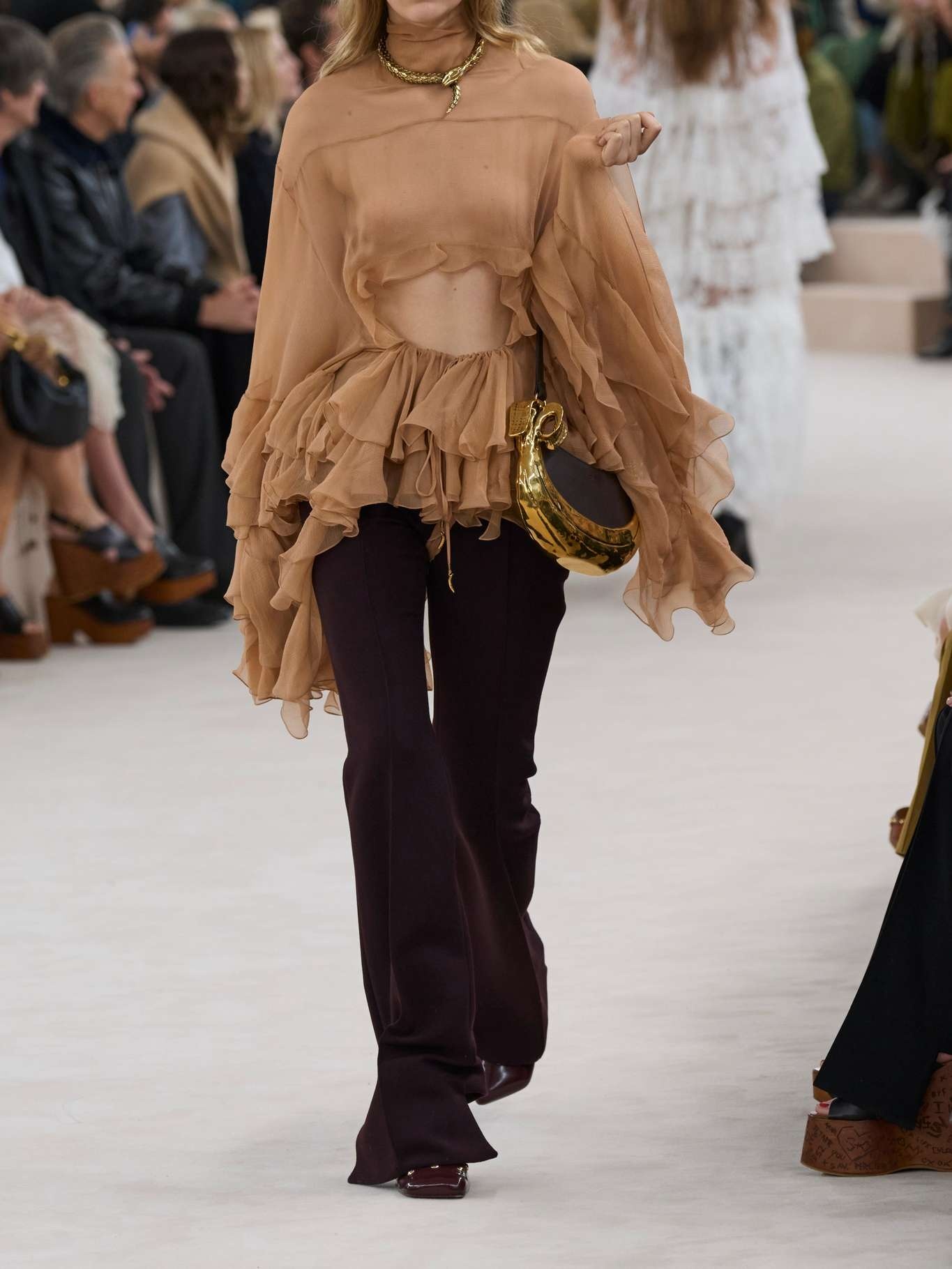 Pleated wool straight-leg pants - 5
