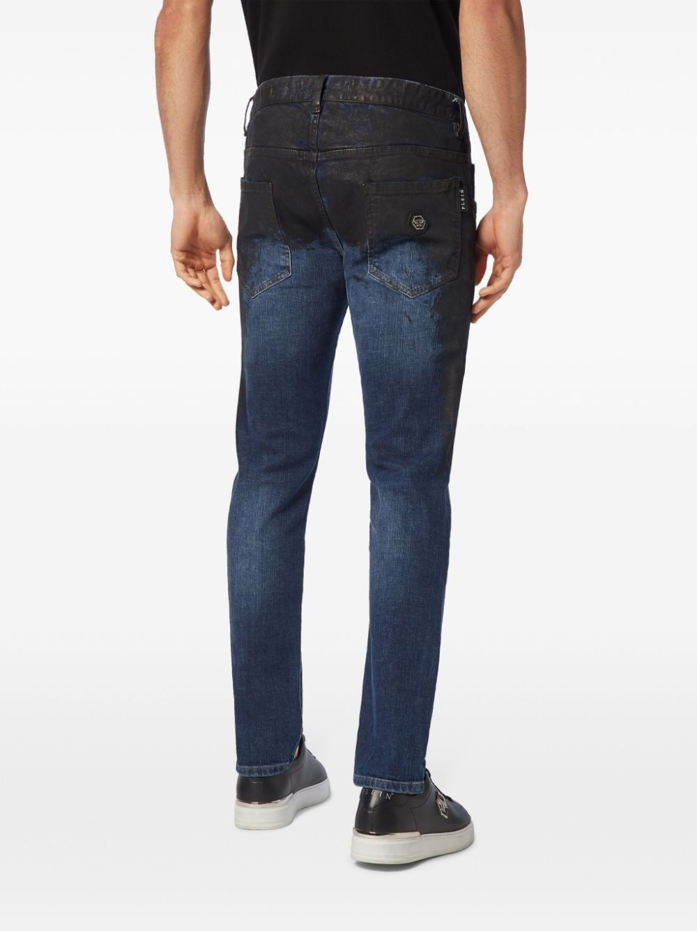 logo-appliqué skinny jeans - 4