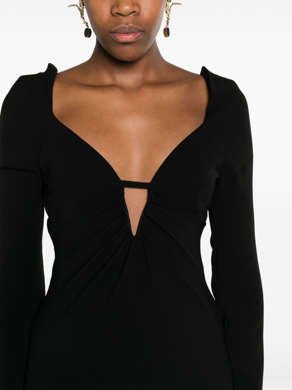 cut-out cady maxi dress - 5