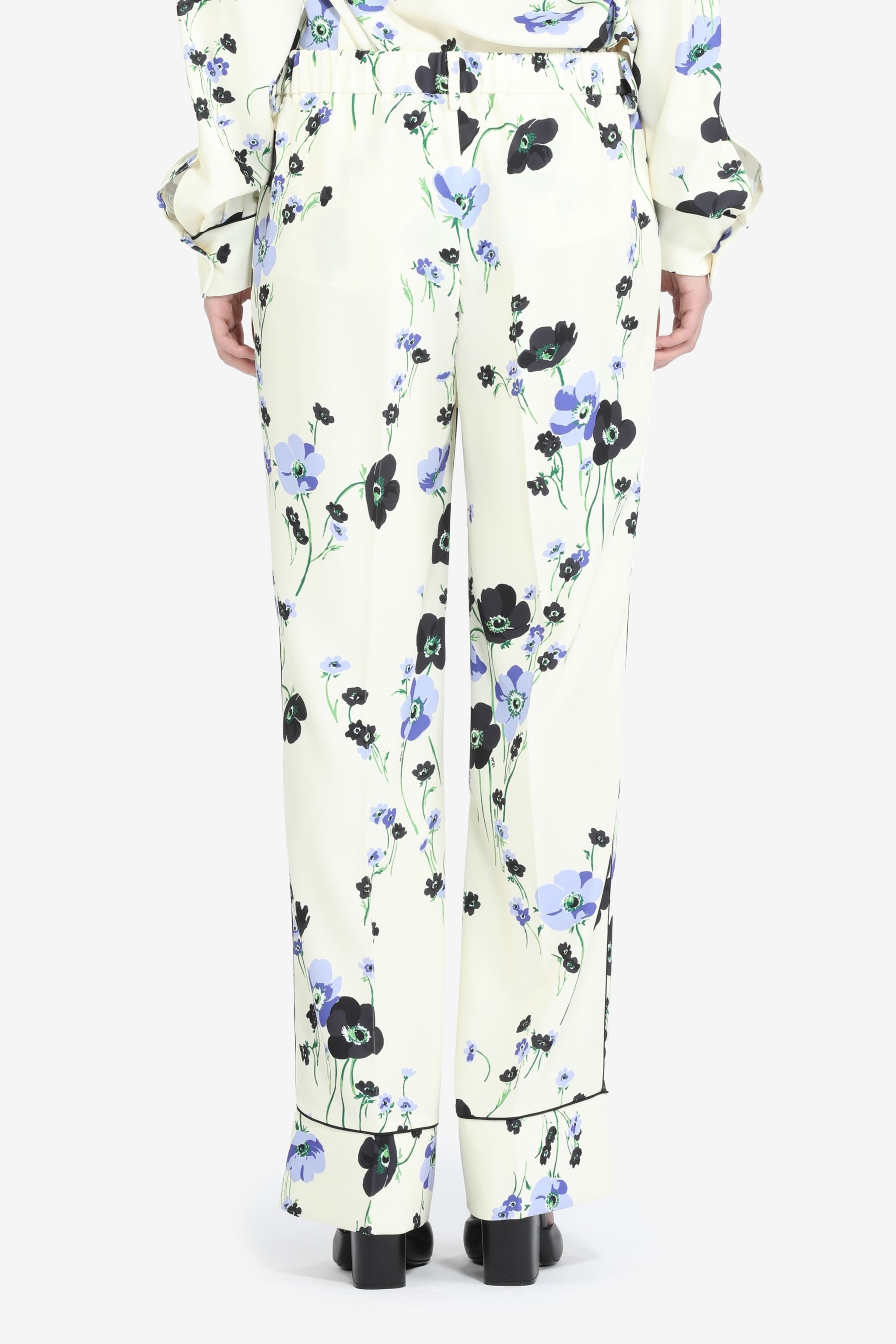 FLORAL PRINT STRAIGHT-LEG TROUSERS - 2