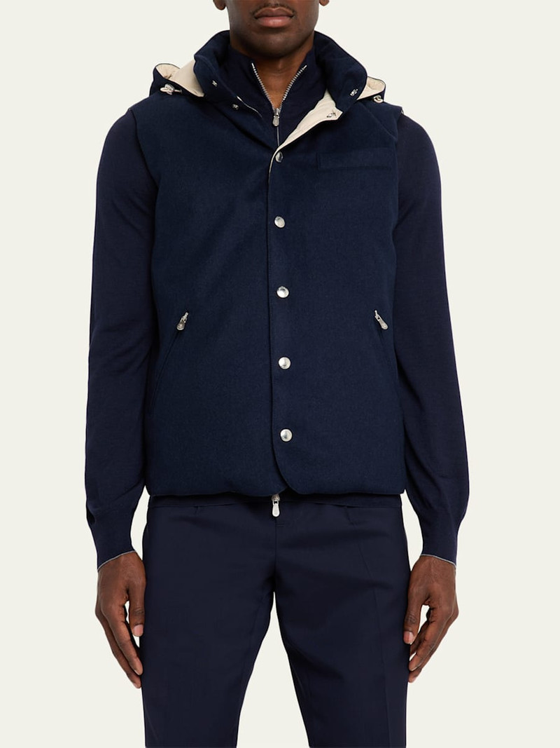 Brunello Cucinelli Men's Wool Flannel Vest outlook