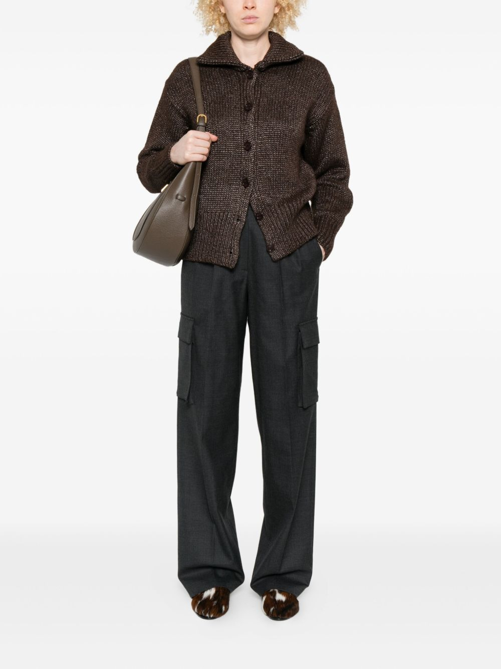 button-front cardigan - 2