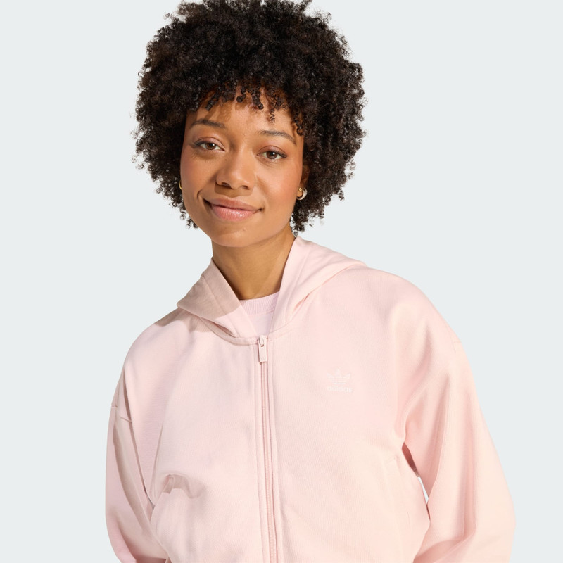 ESSENTIALS FRENCH TERRY CROPPED ZIP HOODIE 5