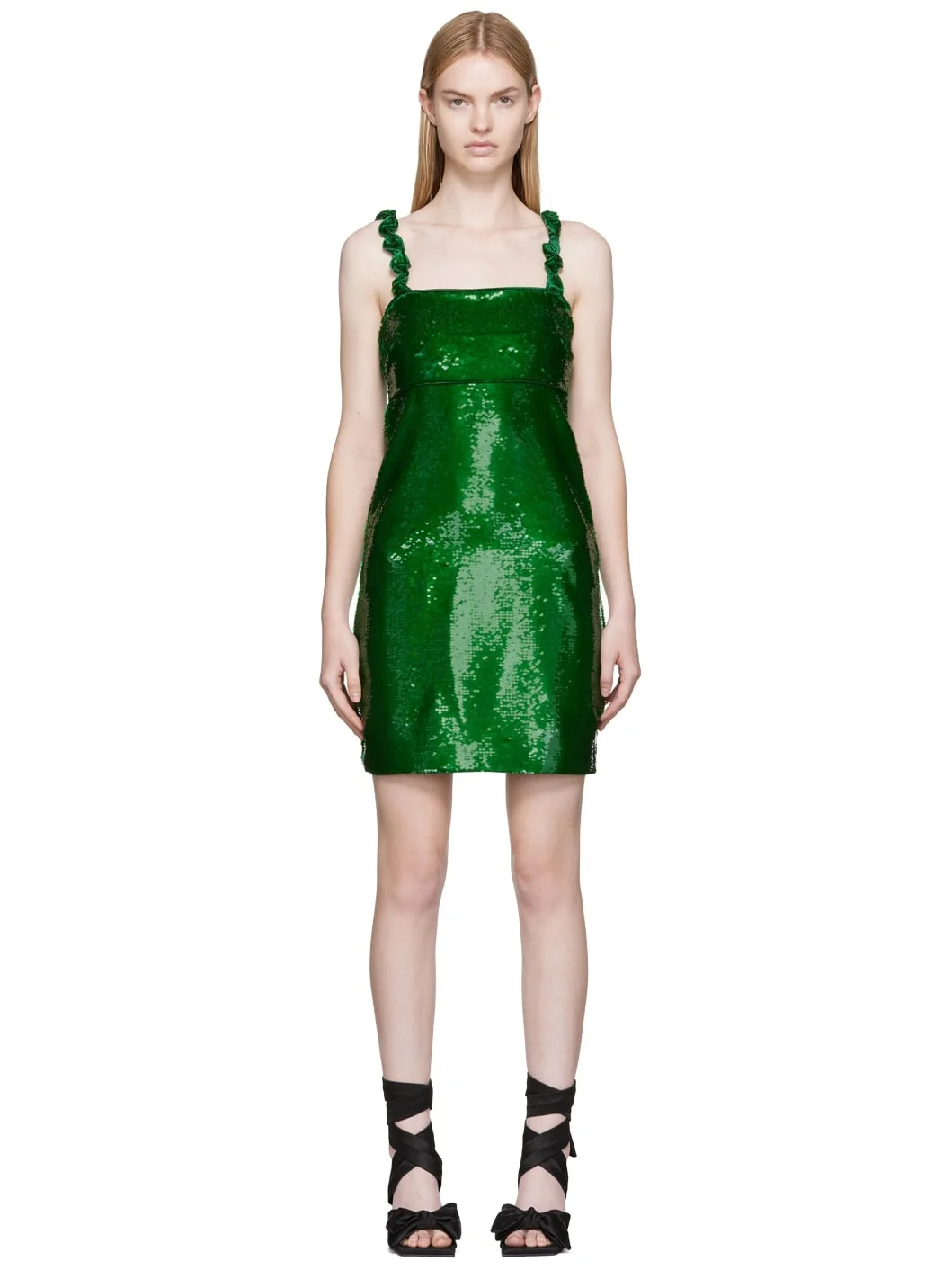 Green Sequinned Minidress - 1