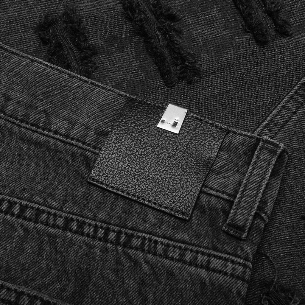 SLASHED SKINNY JEAN - BLACK - 4