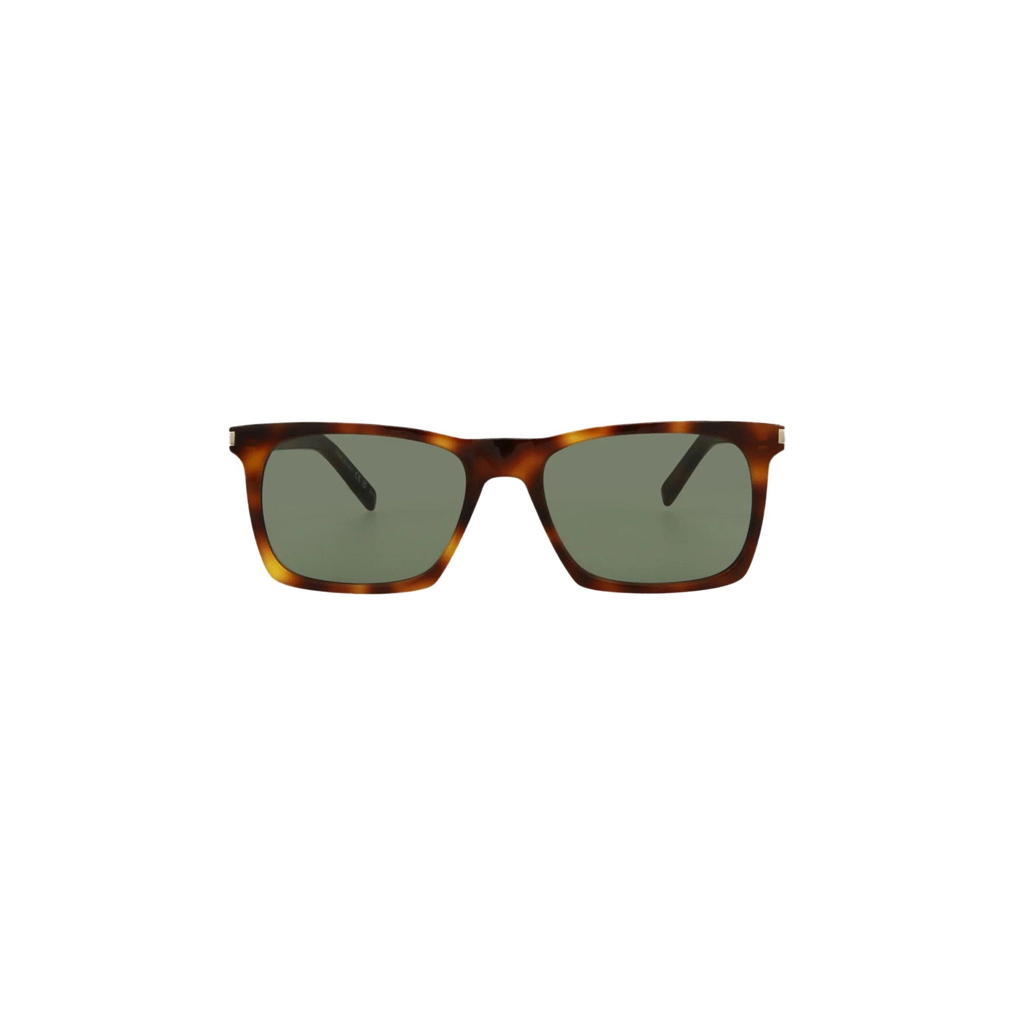 Saint Laurent Square Sunglasses 'Havana/Green' - 1