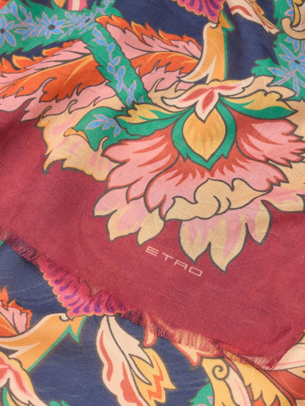floral-print jacquard scarf - 2