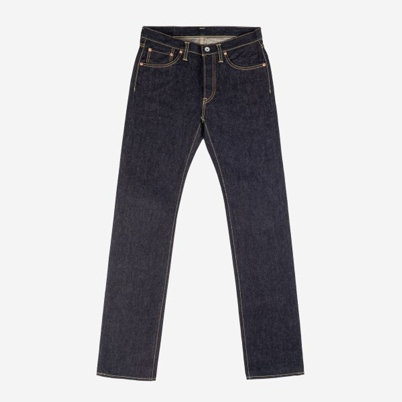 Iron Heart IH-666S-142 14oz Selvedge Denim Slim Straight Cut Jeans - Indigo outlook