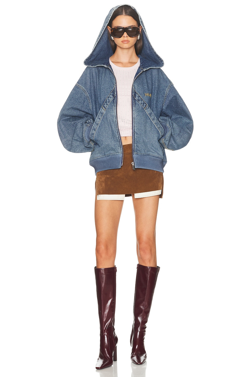 Denim Bomber Jacket - 4