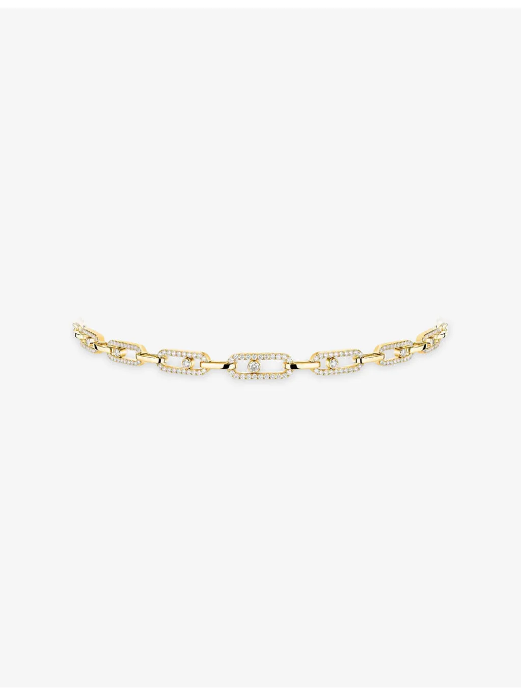 Move Link 18ct Yellow-Gold and 1.70ct Brilliant-Cut Diamond Necklace - 1
