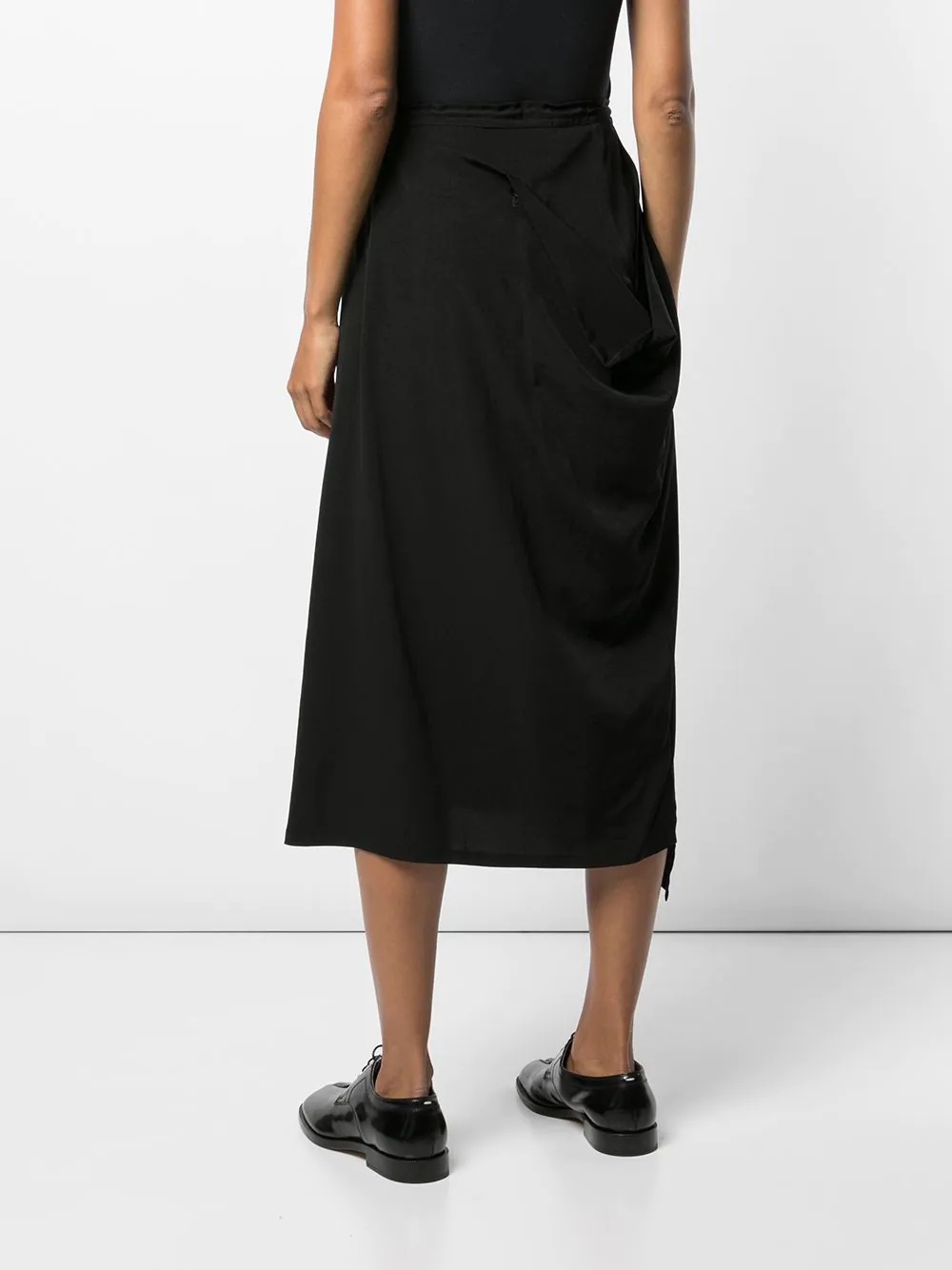 drawstring A-line skirt - 4