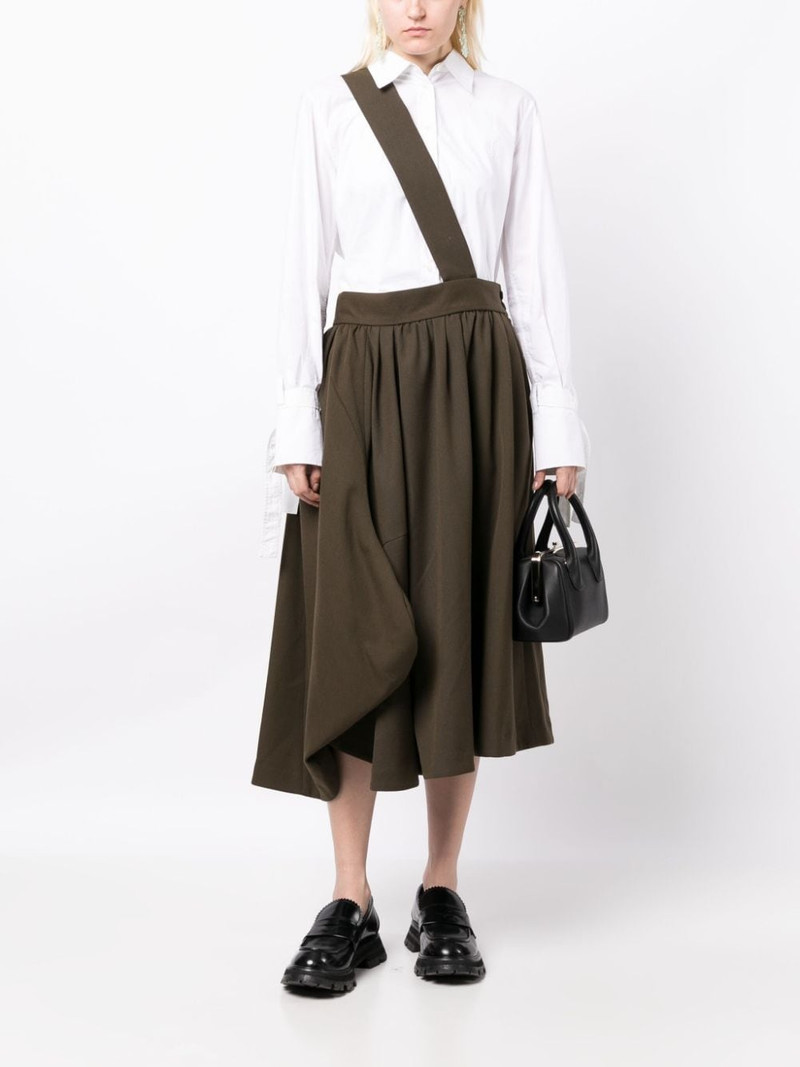 Comme des Garçons Comme des Garçons dungarees-style asymmetric midi dress outlook