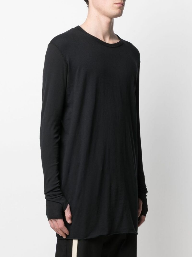 round neck long-sleeved T-shirt - 3