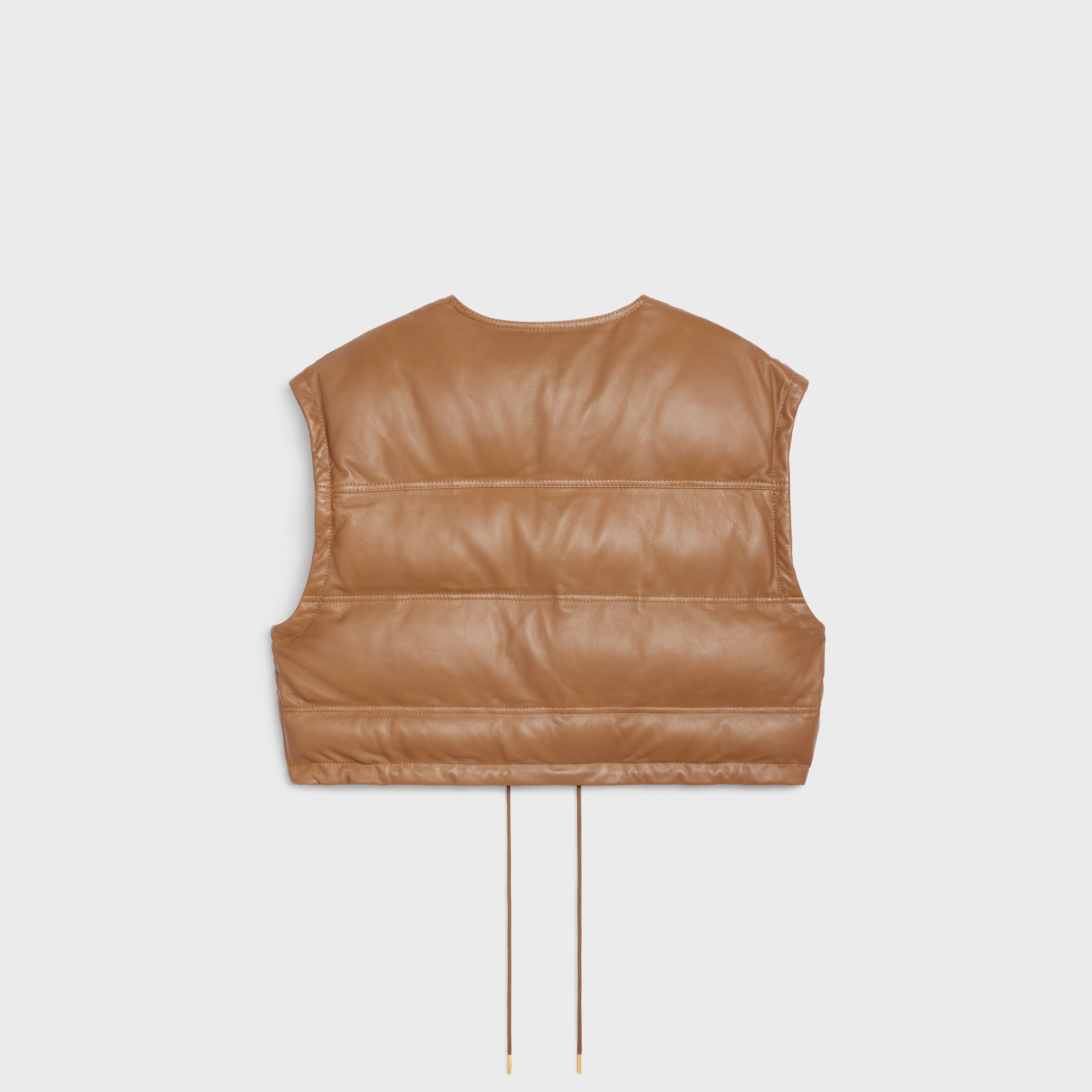 QUILTED VEST IN LAMBSKIN LEATHER - 2