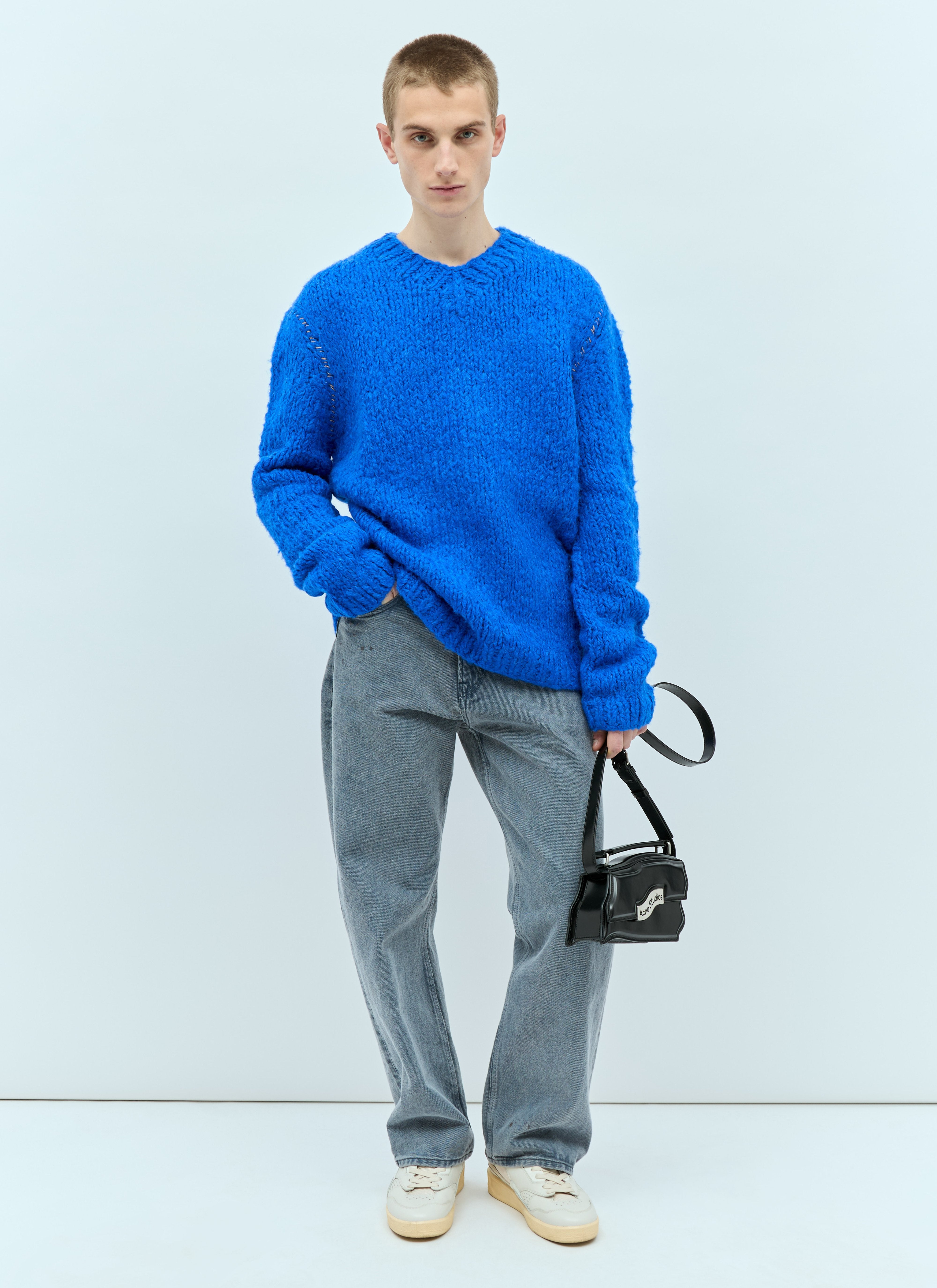 Acne Studios Men Knitted Alpaca Mix Sweater - 2