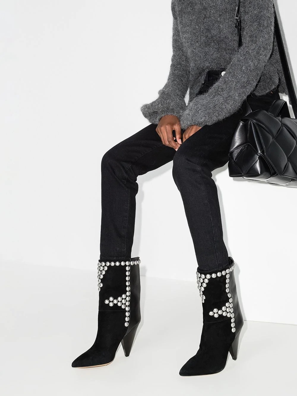 Layo stud-embellished 95mm boots - 3