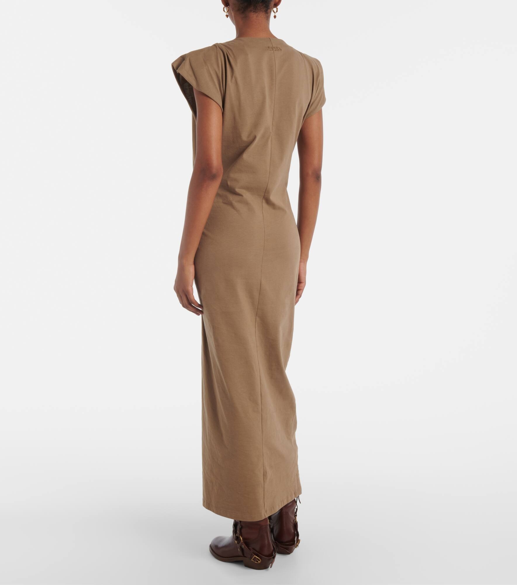 Nadela gathered cotton jersey maxi dress - 3
