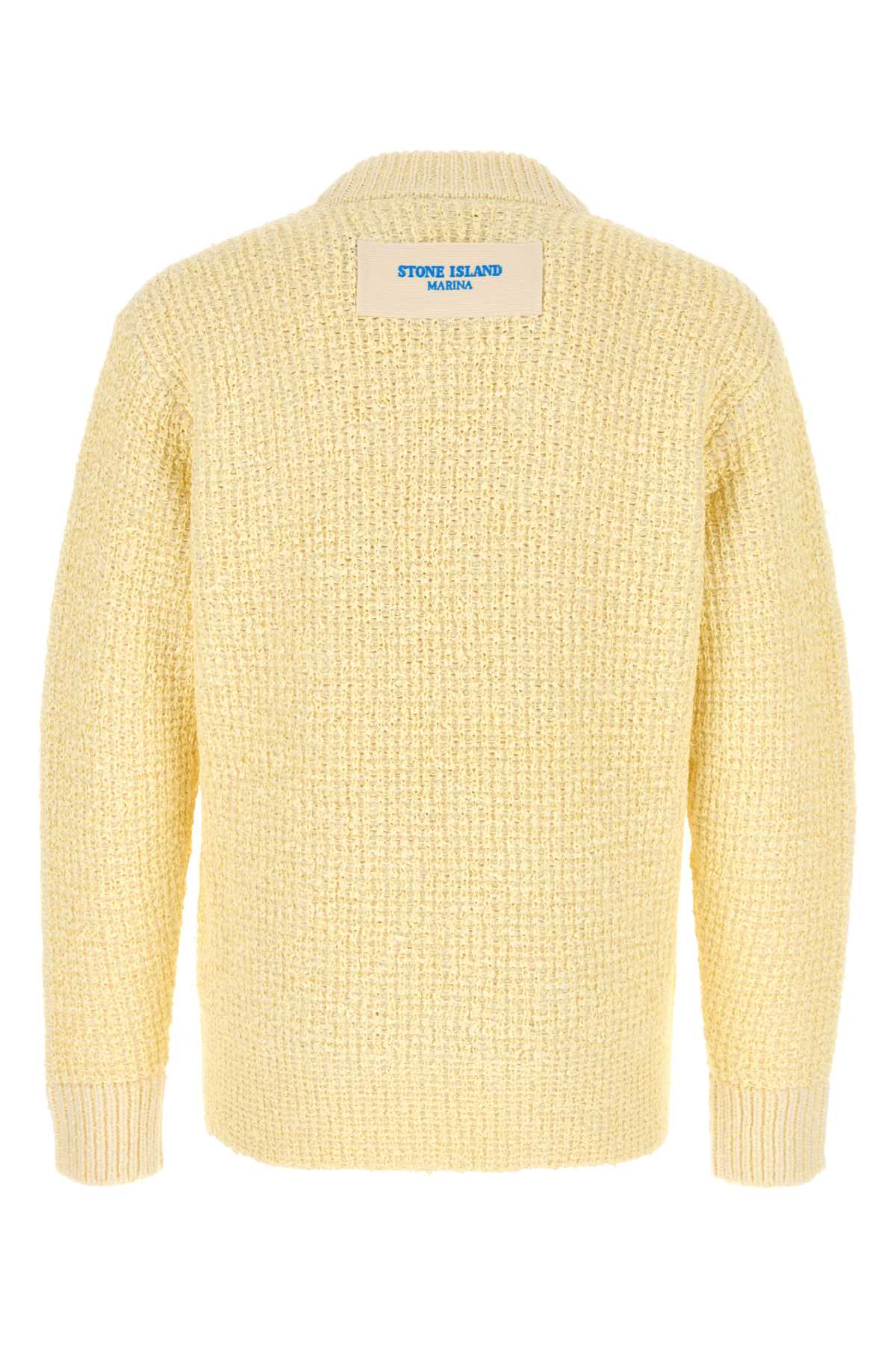 Stone Island Men Yellow Boucle Sweater - 2