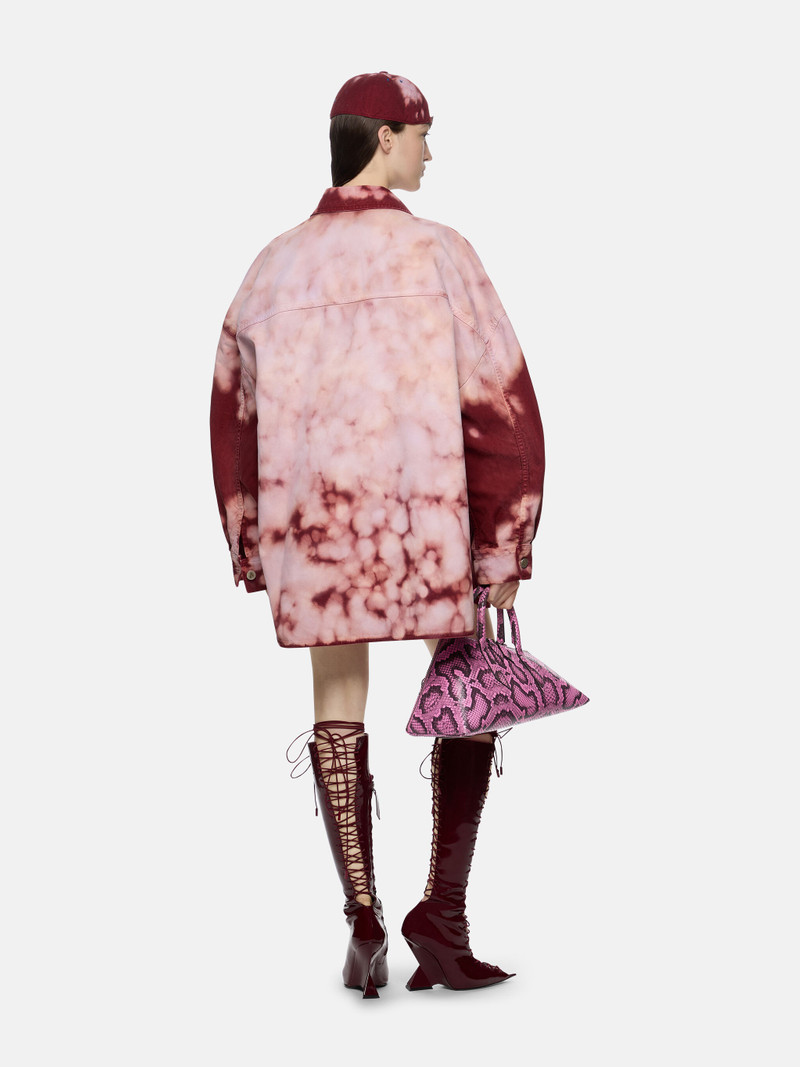 ''EUDRA'' PINK AND BORDEAUX MINI SKIRT 3