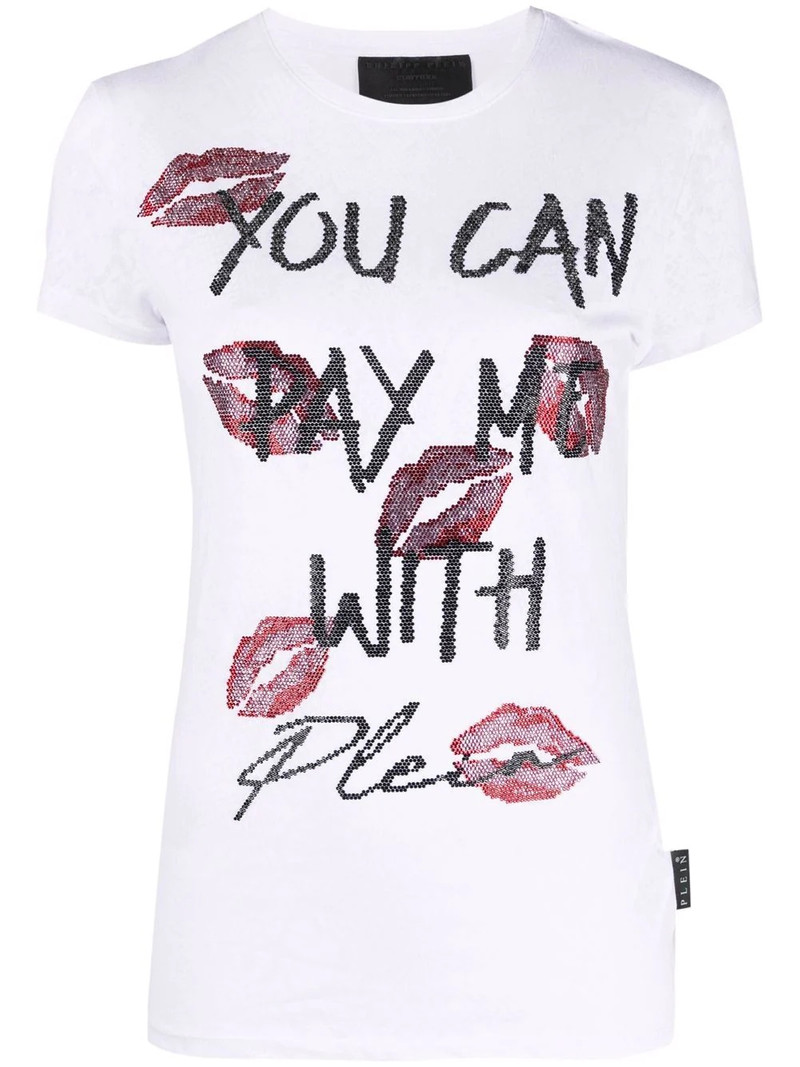 sequin-embellished shortsleeved T-shirt 1